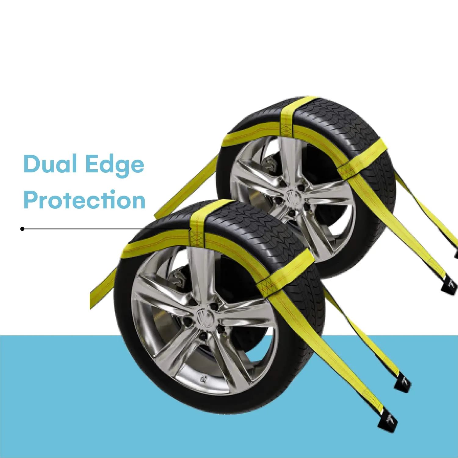 2X Dolly Basket Straps with Flat Hooks | Car Basket Straps Adjustable Two Dolly DEMCO