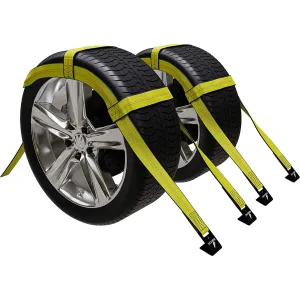 2X Dolly Basket Straps with Flat Hooks | Car Basket Straps Adjustable Two Dolly DEMCO