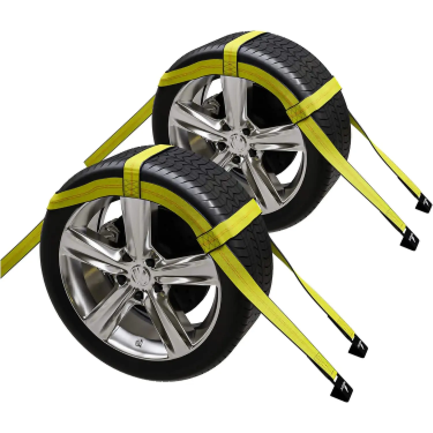 2X Dolly Basket Straps with Flat Hooks | Car Basket Straps Adjustable Two Dolly DEMCO