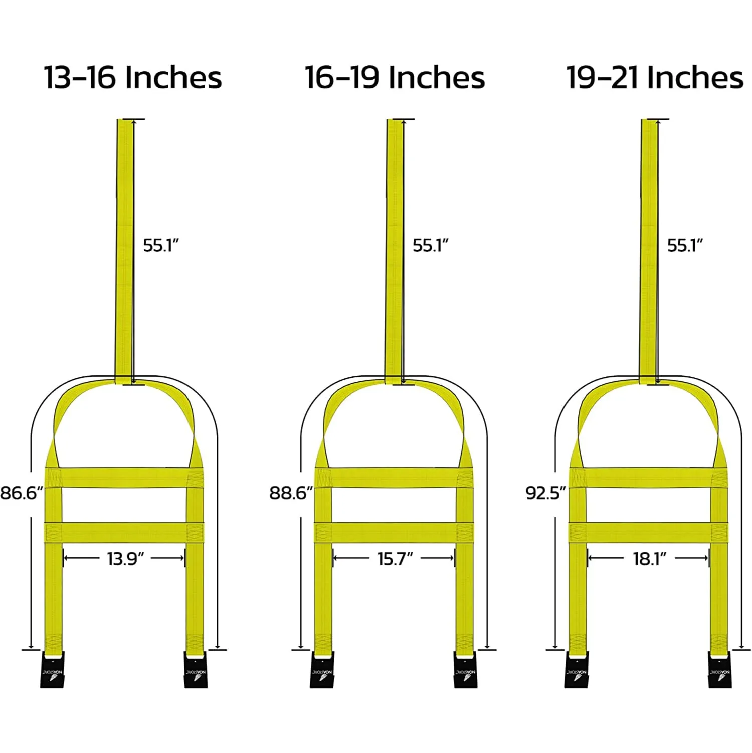 2X Dolly Basket Straps with Flat Hooks | Car Basket Straps Adjustable Two Dolly DEMCO