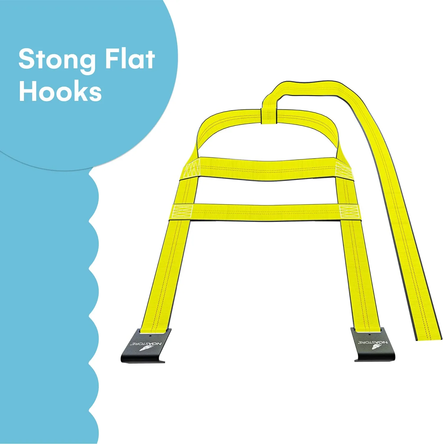 2X Dolly Basket Straps with Flat Hooks | Car Basket Straps Adjustable Two Dolly DEMCO