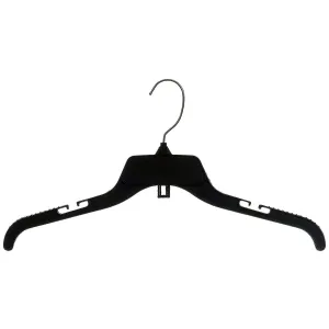 484 Black Plastic Hangers with 360 Rotating Metal Hook and Notches for Straps