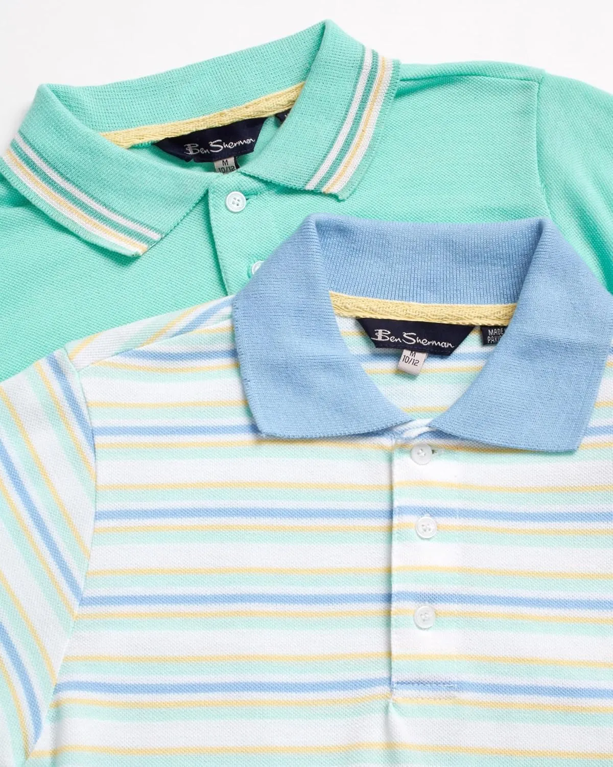 Ben Sherman Boys' Polo Shirt - 2 Pack Classic Fit Short Sleeve Pique Polo - Comfort Stretch Golf Shirt for Boys (8-18)