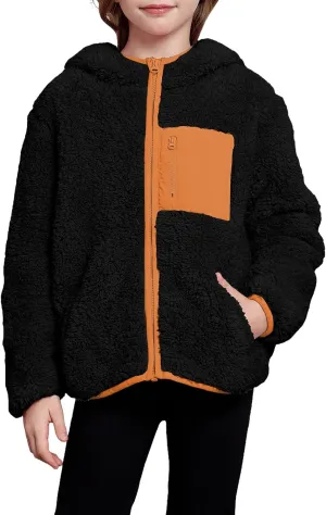 blibean Unisex Kids Girls Boys Jackets Fall Sping Full-Zip Hooded Sweatshirt Size 6-15 Years