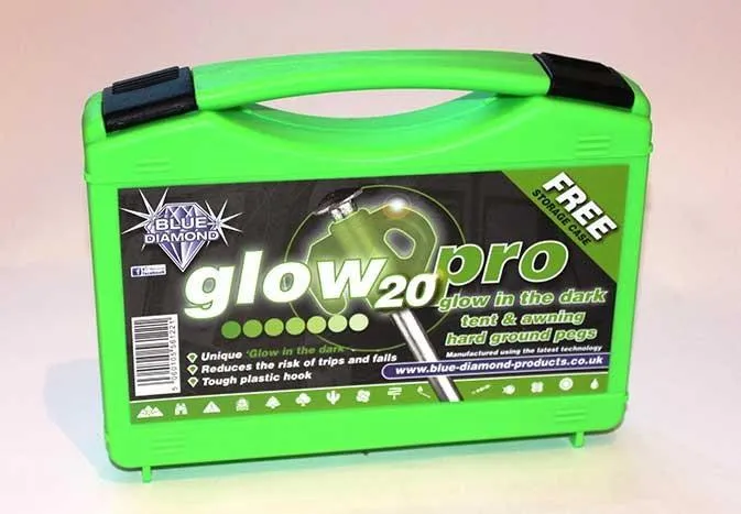 Blue Diamond Glow in the Dark Pro Hard Pegs X20