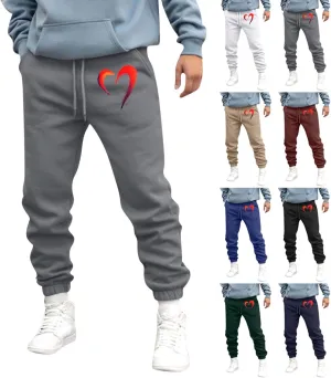 CAITS Mens Fleece Sweatpants Gym Running Workout Pants Athletic Drawstring Tapered Trousers with Pockets Tracksuit Bottoms