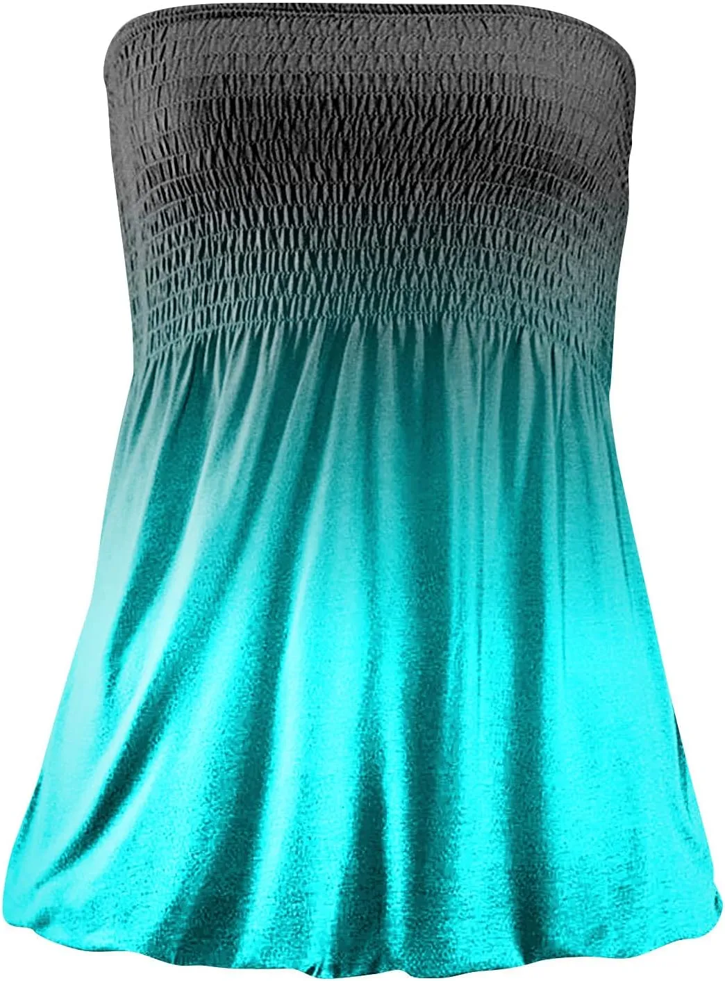 Cdiecer Tube Tops for Women Off Shoulder Top Strapless Tank Top Bandeau Sleeveless Shirts Summer Vacation Tube-Tops