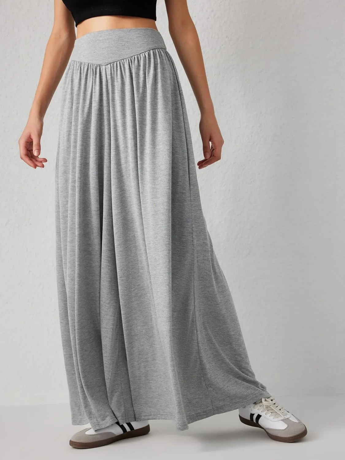 CIDER Womens Palazzo Wide Leg Lounge Pants Casual Loose Fit Comfy Boho Ruffle Pants
