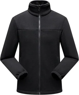 Fleece Jackets for Men Full Zip Lightweight Warm Winter Soft Coats Fashion Color Block Outdoor Hiking Jackets