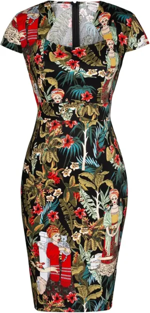 Grace Karin Womens 50s 60s Vintage Pencil Dress Bodycon Cap Sleeve Dress