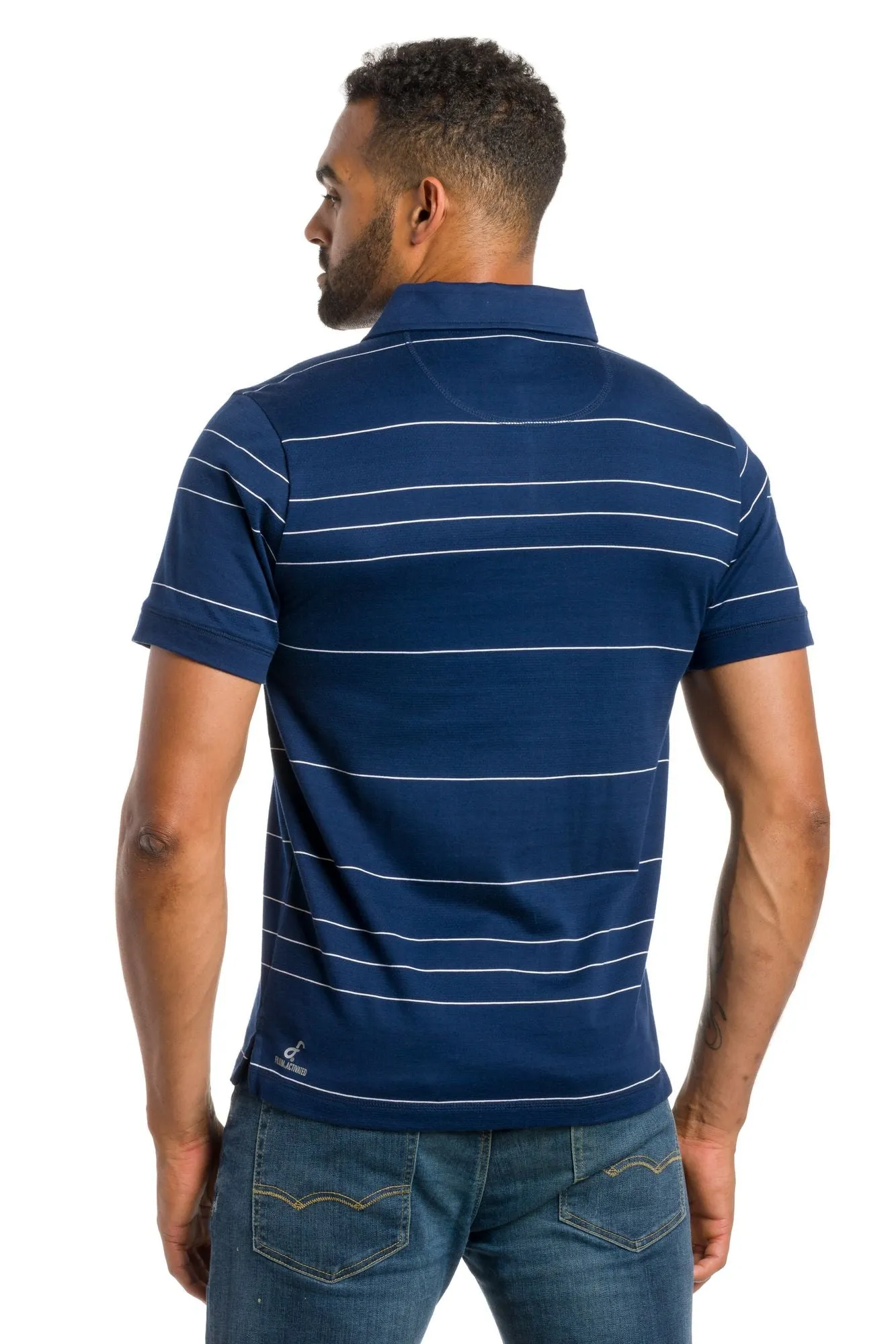Mariner | Men's Jersey Mesh Striped Polo