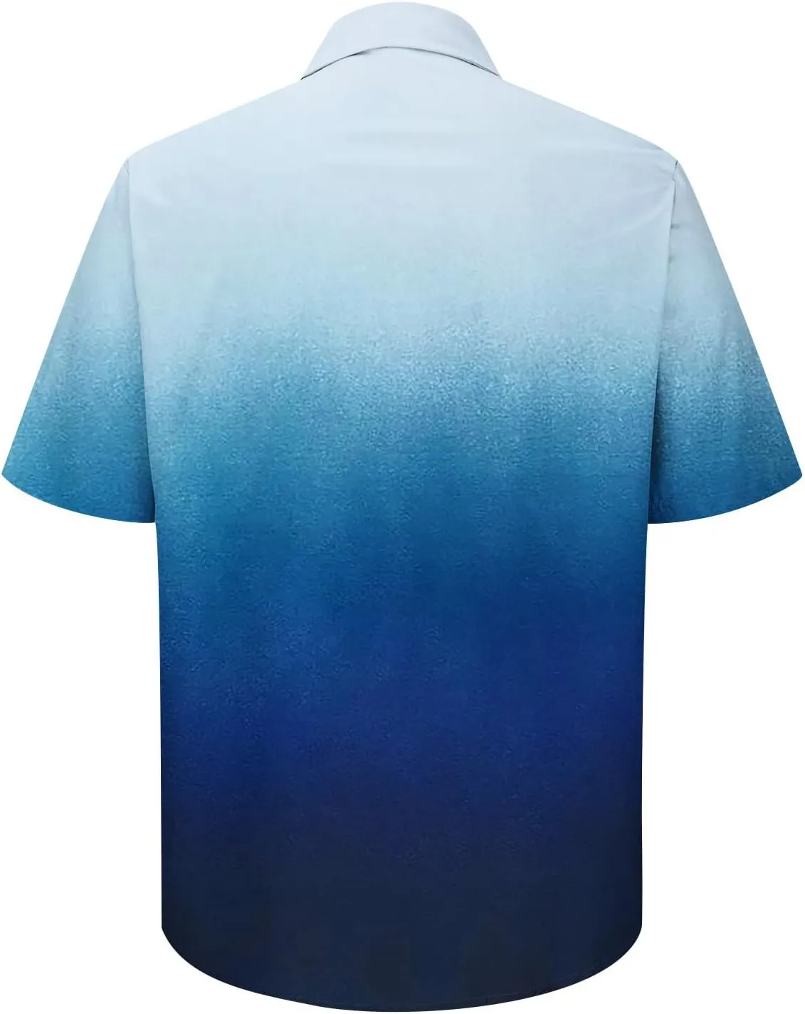 Men Gradient Button Down Shirt Lightweight Breathable Linen Summer Tops Casual Stylish Vacation Short Sleeve Blouses