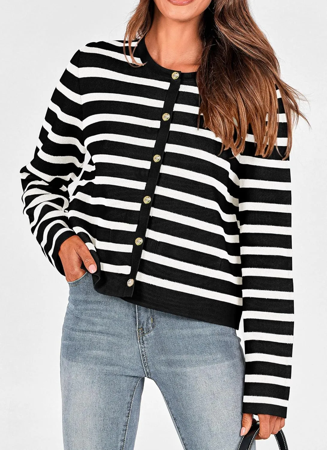 PRETTYGARDEN Women's Winter Cardigan Sweaters Button Down Open Front Long Sleeve Knit Cardigans Shirt Trendy Outerwear