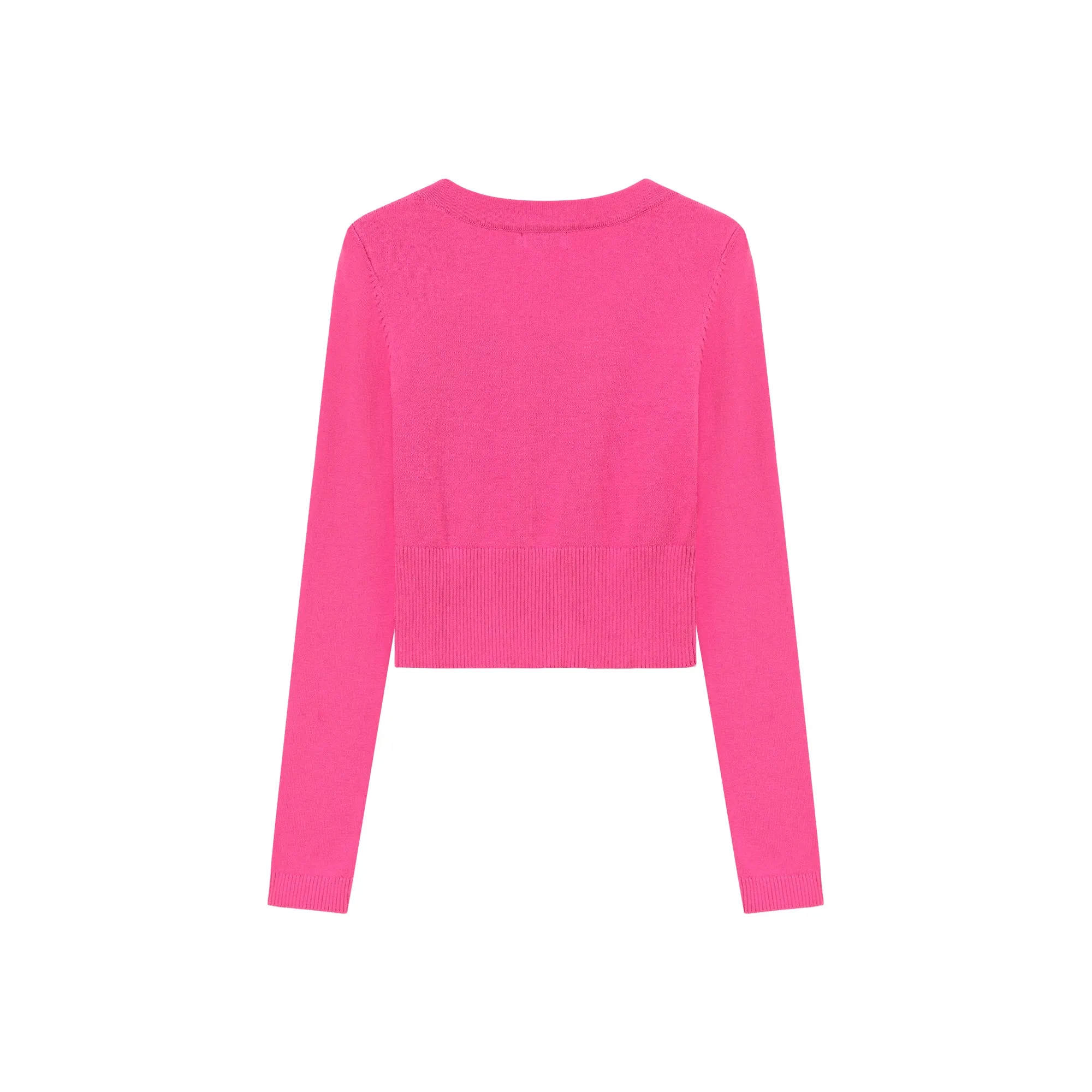Rainbow Button Knit Color Sweater