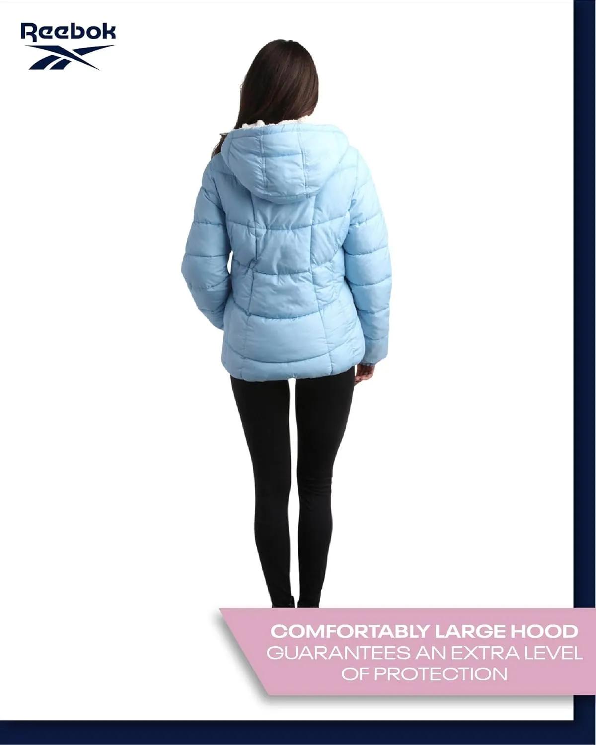 Reebok Women's Winter Jacket - Heavyweight Quilted Puffer Parka Coat - Sherpa Lined Ski Jacket for Women (S-XL)
