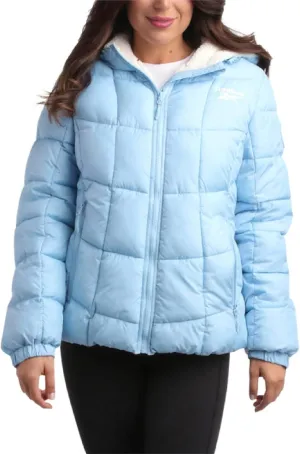 Reebok Women's Winter Jacket - Heavyweight Quilted Puffer Parka Coat - Sherpa Lined Ski Jacket for Women (S-XL)