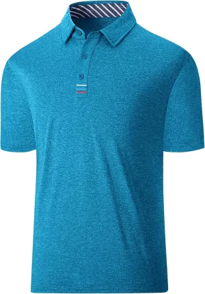 SWISSWELL Golf Polo Shirts for Men Moisture Wicking Performance Short Sleeve Classic Fit Business Casual Shirt