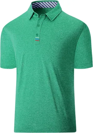 SWISSWELL Golf Polo Shirts for Men Moisture Wicking Performance Short Sleeve Classic Fit Business Casual Shirt