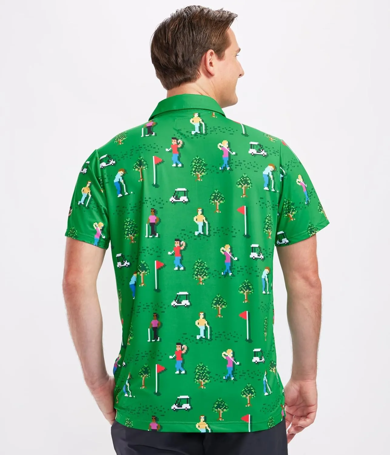 Tipsy Elves Golf Shirts for Men - Performance Athletic Fit Men's Golf Polo Shirts for Men w/Moisture Wicking Stretch Fabric