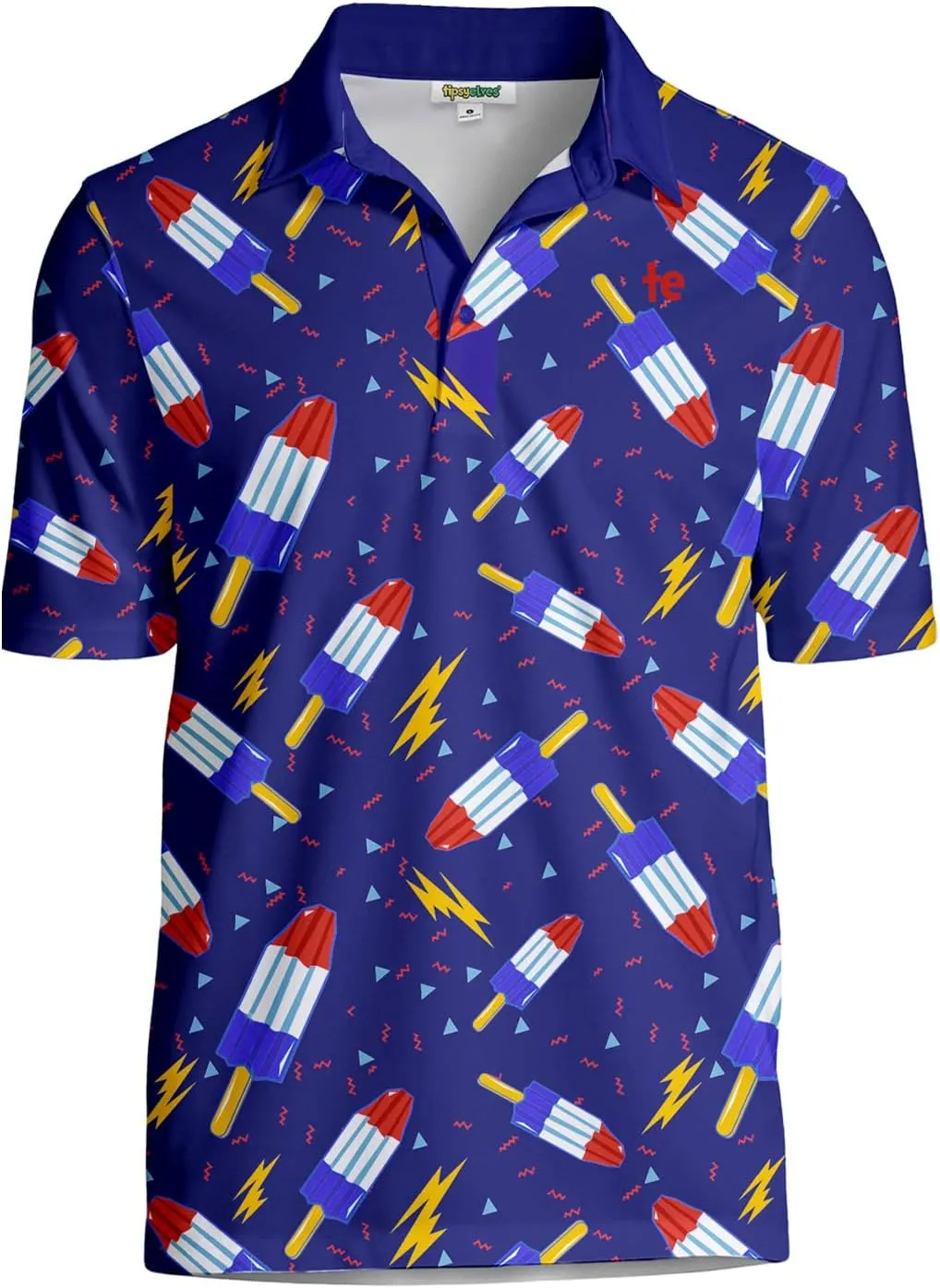 Tipsy Elves Golf Shirts for Men - Performance Athletic Fit Men's Golf Polo Shirts for Men w/Moisture Wicking Stretch Fabric