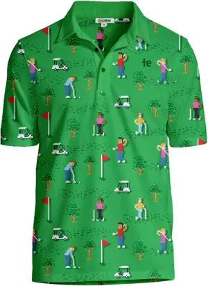 Tipsy Elves Golf Shirts for Men - Performance Athletic Fit Men's Golf Polo Shirts for Men w/Moisture Wicking Stretch Fabric